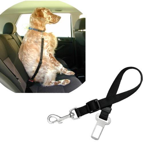 Acople cinturon de seguridad para perros negro