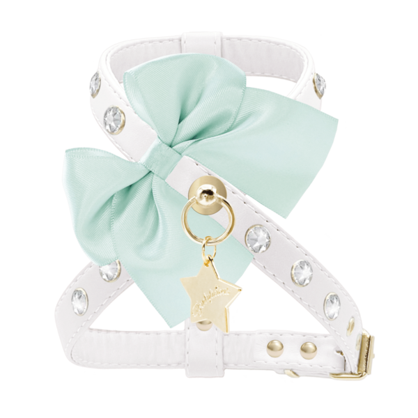 Arnés Bow and Crystals White-Mint Funkylicious
